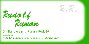 rudolf ruman business card